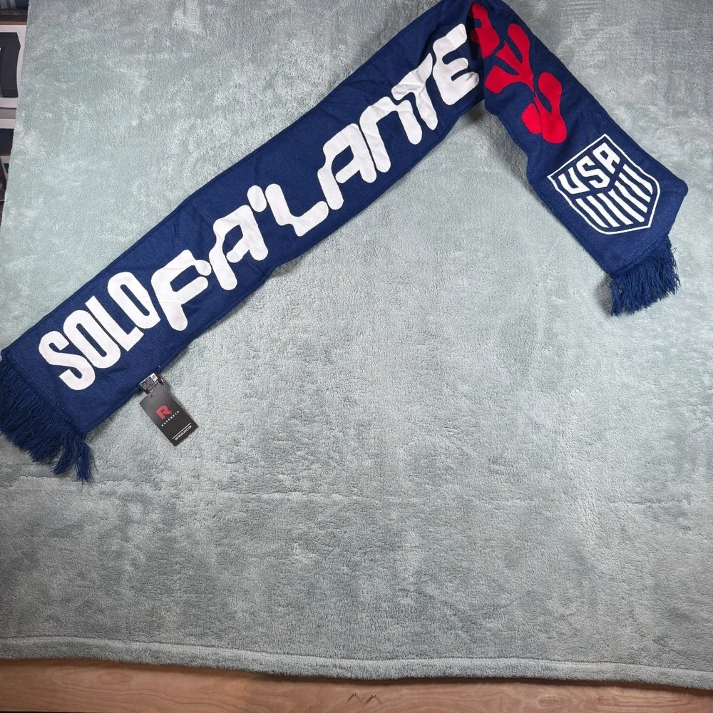 USMNT Ruffneck Soccer Scarf Only Forward Solo Pa'lante USA National Team Navy
